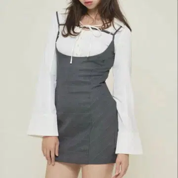 andmary 베티 레이어드 체크 드레스