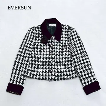 90s 코사지 부착 자켓(9) 벨로아 트위드 골드 버튼 레트로 구제 의류