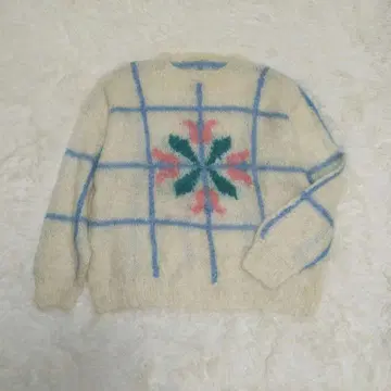 빈티지 모헤어 니트 꽃 itimi OZ rose luik