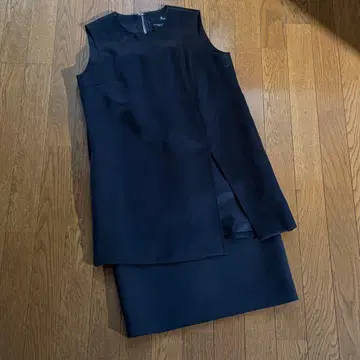 Room no.8 블랙 슬리브리스 비즈니스 면접 오피스 포멀