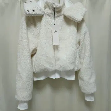 ALO YOGA 플리스 자켓 스탠드 카라 아우터 자켓