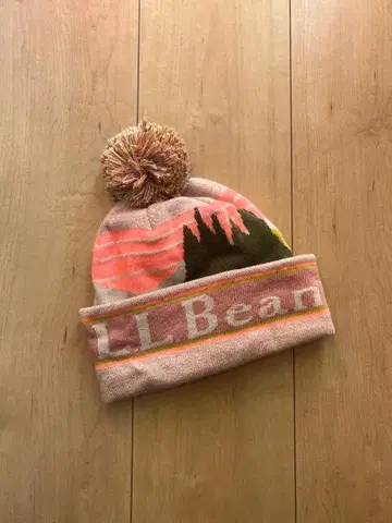 LLBEAN 니트 모자 핑크 방한용품