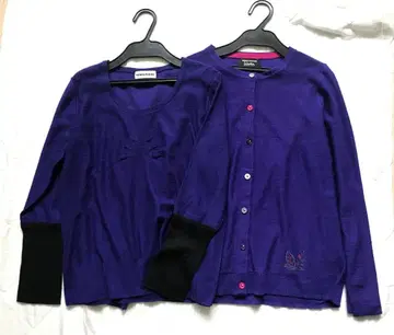 소니아 리키엘 울 플뢰르 바리에 가디건 니트 2개 세트 40