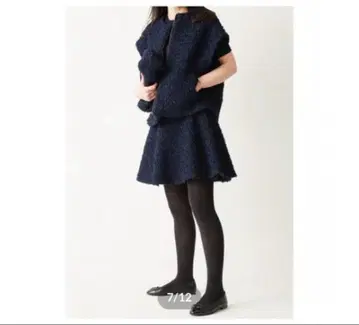 cccmalie 트위드 베스트 네이비