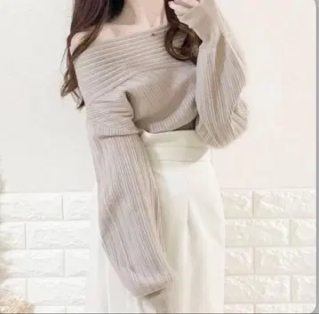 프레이 아이디 랜덤 리브 오프숄더 풀오버 PBEG