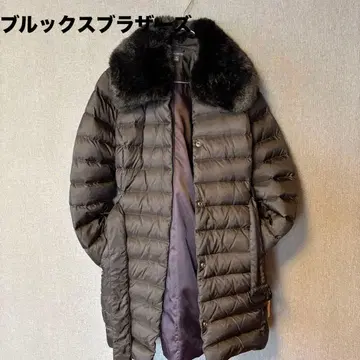 브룩스브라더스 다운 코트 블랙 퍼 블랙 롱 [새상품급]