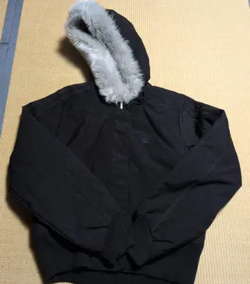 [새상품급] adidas 후드 부착 블랙 점퍼/블루종