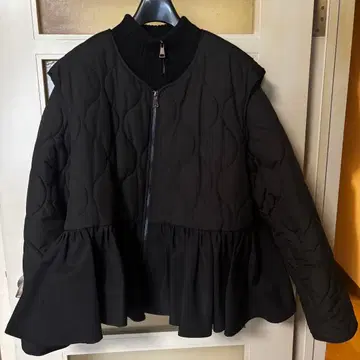 Birthdaybash 3WAY 페플럼 퀼팅 코트 블루종 새상품급