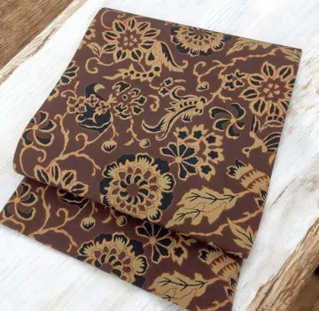 쿄우부쿠로 오비 새 문양 다크 브라운 미사용 #1345