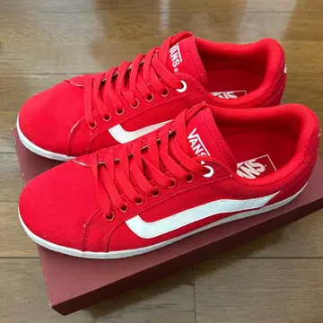 VANS 레드 스니커즈 25.5cm