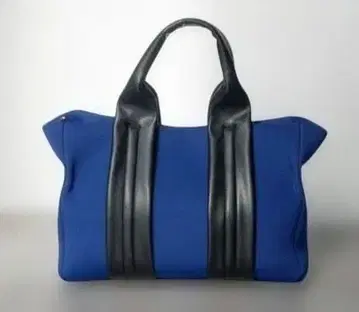 [ CURI BISCUI ] 핸들 디자인 네오프렌 토트백 블루