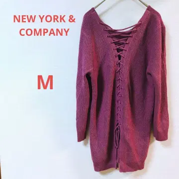 레어 상품 NEW YORK & COMPANY 퍼플 [ M ] 니트 스웨터