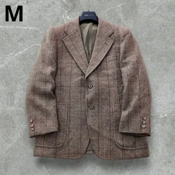 [ 컨디션 최상 ] 1점 빈티지 트위드 자켓 체크 M 베이지 한국