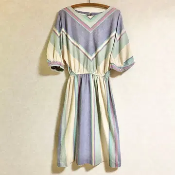 빈티지 원피스 70s 80s 레인보우