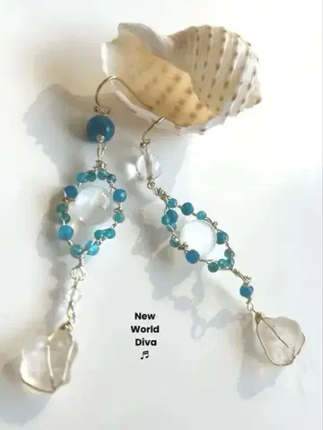 잉카 크리스탈, 셀레나이트, 아파타이트 귀걸이