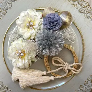 성인식 졸업식 시치고산 사전 촬영 머리 장식