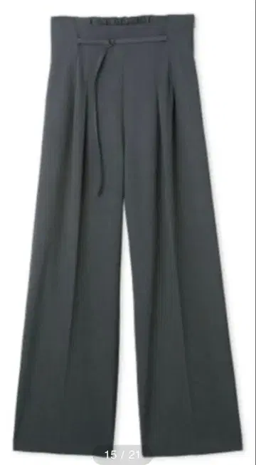 FRAY I.D 신 벨트 와이드 팬츠 그레이