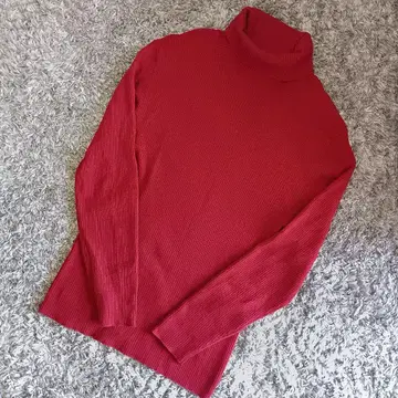 23구 터틀넥 니트 울 빨간색 44