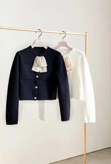 herlipto Frill Ribbon Knit Jacket Set M