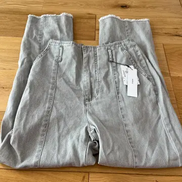 그레이 하이웨스트 데님 팬츠 murua
