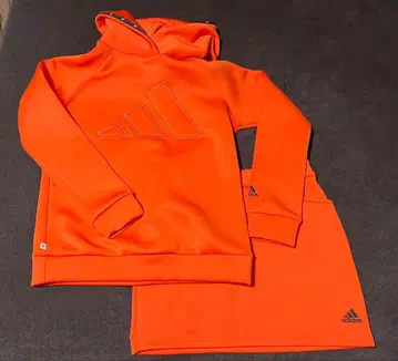 adidas 오렌지 컬러 후드 부착 셋업