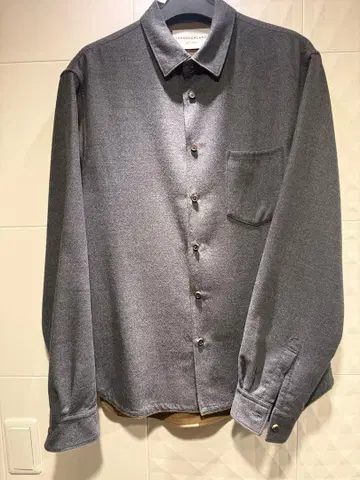 실크 혼방 TOMORROWLAND [ M ] 긴팔 셔츠 차콜 그레이