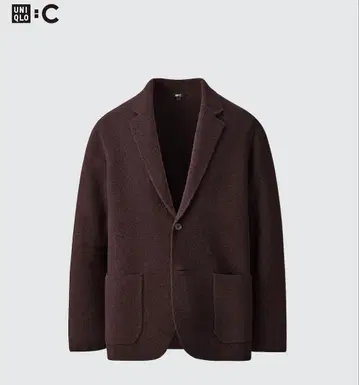 미사용품/24년 겨울 판매분 유니클로 C 니트 자켓 S 브라운 택 포함