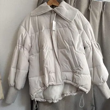 솜 자켓 니트 리브 아이보리 프리 사이즈 새상품