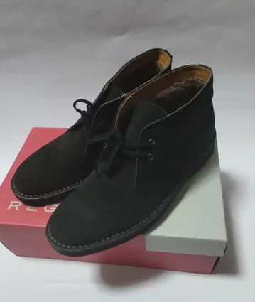 REGAL 스웨이드 처카 부츠 블랙 25.5cm