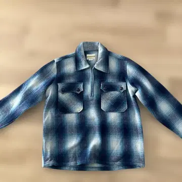 뫼벤픽 울 쉐도우 체크 하프 지퍼 풀오버 L 사이즈