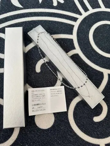 새상품 진주 실버 크로스 모티브 목걸이