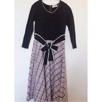 레스 빠세 니트 도킹 원피스 트위드 원피스