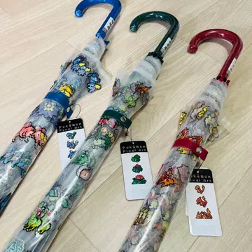 [새상품] 포켓몬스터 포켓몬 픽셀 아트 비닐 우산 3개 세트