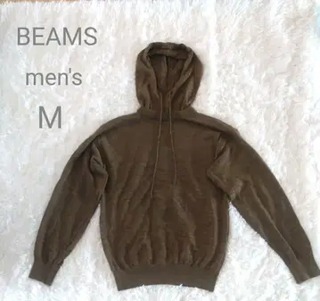 BEAMS 울 100% 후드티 니트 46 사이즈 일본제