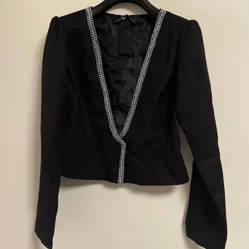 새상품#숏 자켓 #타이트 실루엣#블랙 #체인#S#포멀