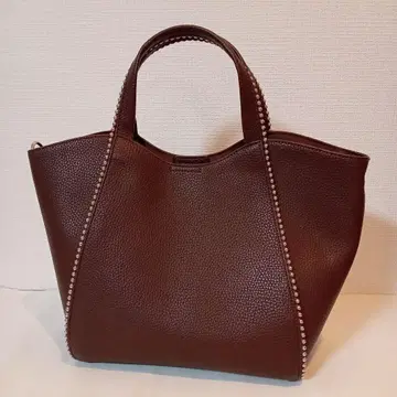 최종값 BEAUTY&YOUTH 볼 체인 토트백 다크 브라운