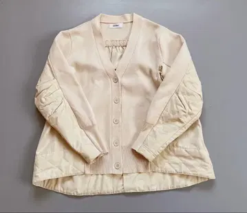 MACHATT 퀼팅 도킹 니트 가디건