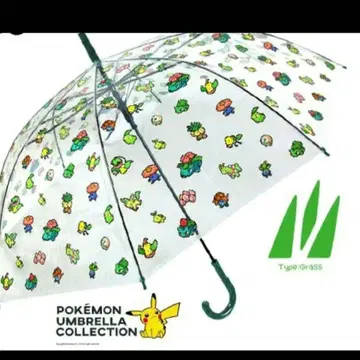 [새상품] 포켓몬스터 포켓몬 픽셀 아트 비닐 우산 풀 타입