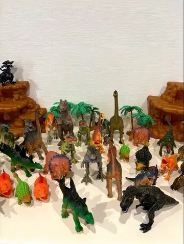 공룡 피규어 세트 배경 포함 묶음 판매