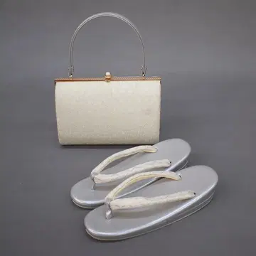 M08-15 일본 의류 포멀 조리 백 세트 옅은 금/실버