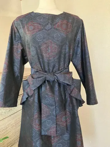 기모노 리메이크 오시마 명주 넉넉한 원피스