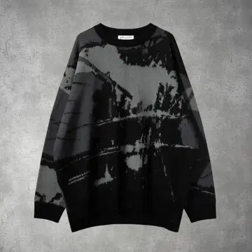 CTHY 모헤어 라이크 그래픽 자카드 니트 풀오버 46-3-24