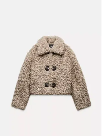 ZARA 페이크 보아 토글 자켓
