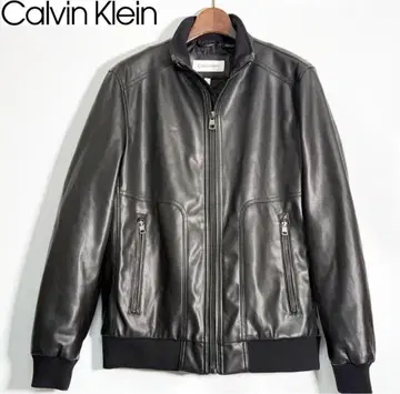 Calvin Klein 블랙 가죽 자켓 할인 상담 가능