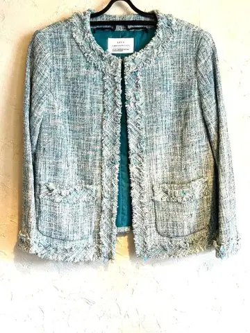 LADY LUCK LUCA 노카라 자켓 세레모니 트위드