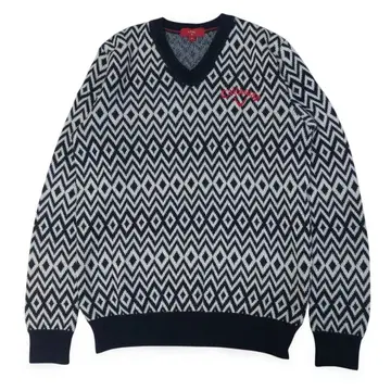 Callaway 다이아몬드 패턴 하운드투스 스웨터 M 사이즈 일본제