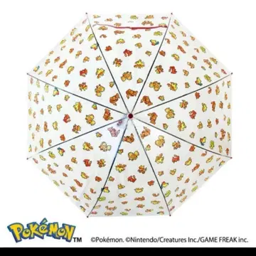 [ 새상품 ] 포켓몬스터 포켓몬 픽셀 아트 비닐 우산 불꽃 타입