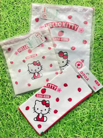 산리오 키티 딸기 SANI-KIDS 복조리 크로스 묶음 1997