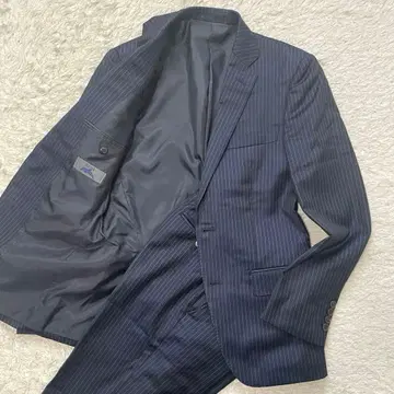 새상품급 온리 x 레다 실키 이펙트 수트 네이비 스트라이프 S