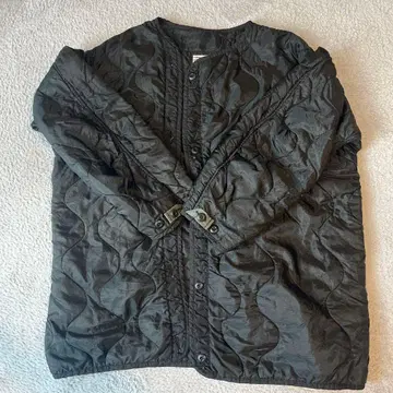 블랙 퀼팅 자켓 구제 의류